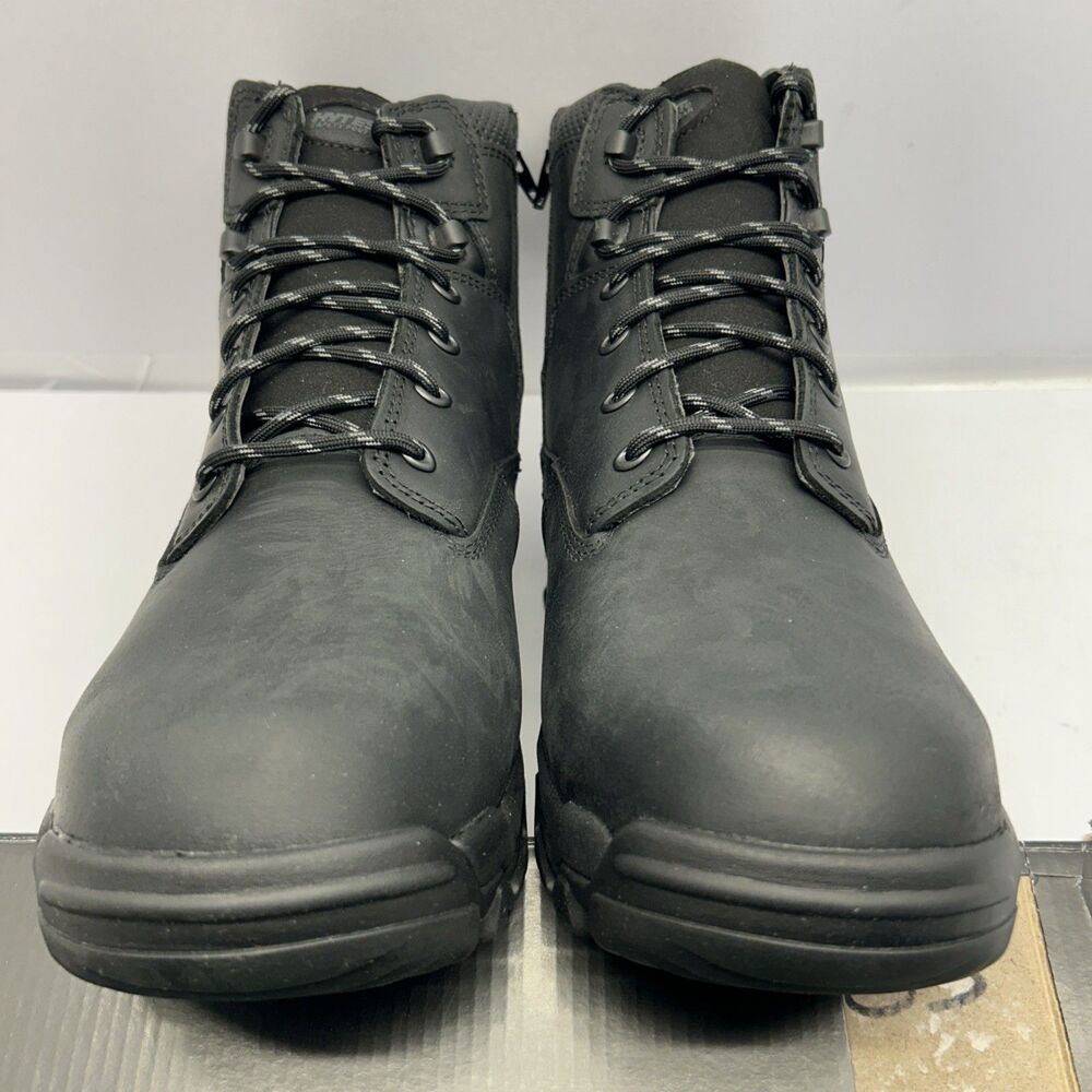 Men's 6" Metguard Zip EH Comp Toe Black  Lace/Zip Heavy Duty Work Boot  SZ 10W - Picture 7 of 9